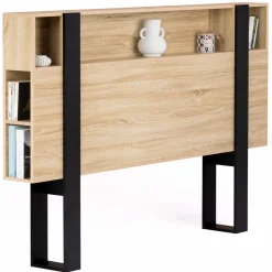 Tête de lit industrielle 160 cm bois et noir*IDMarket Online
