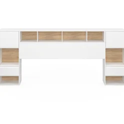 Tête de lit sur pied blanc et bois*IDMarket Outlet