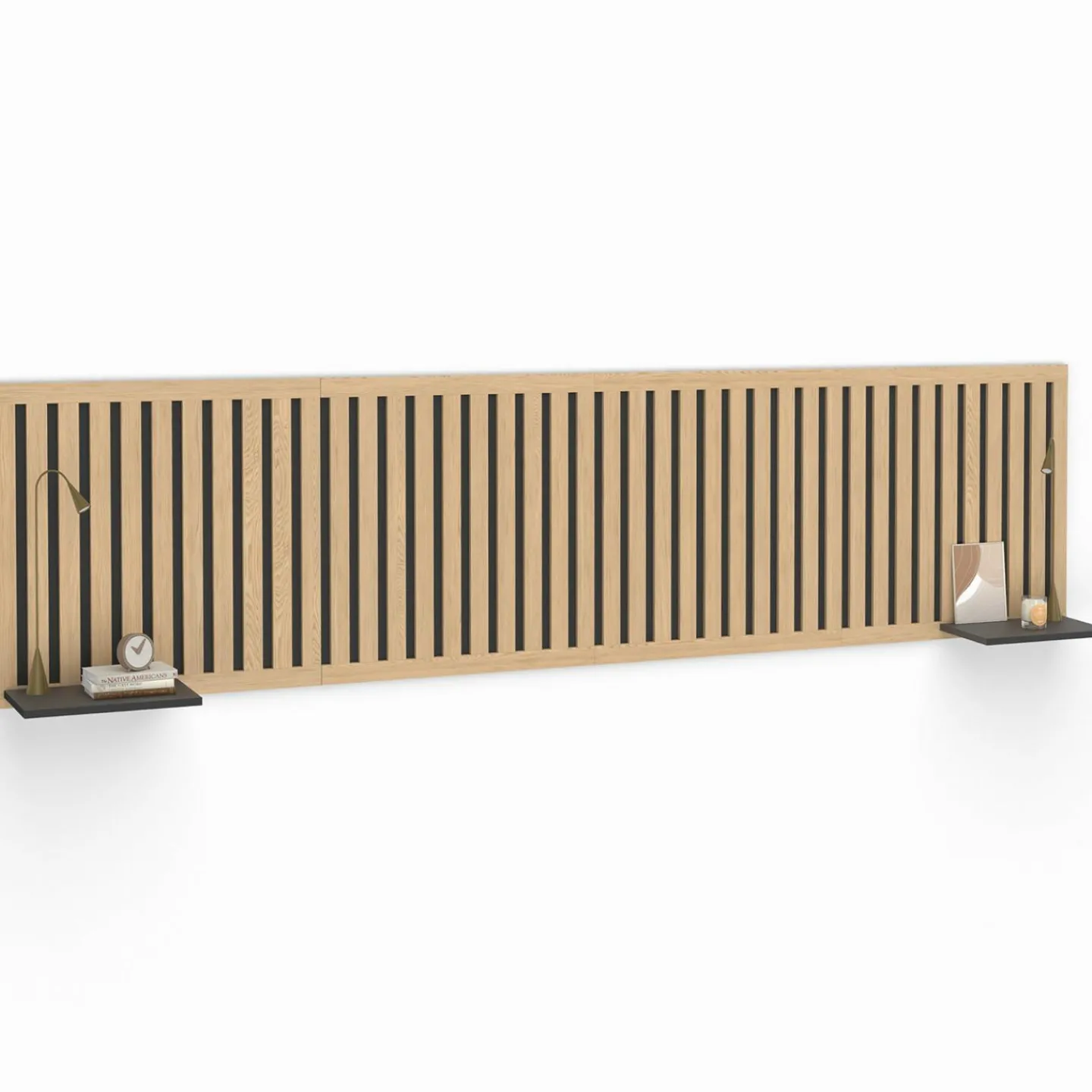 Tête de lit suspendue en lattes verticales*IDMarket Online