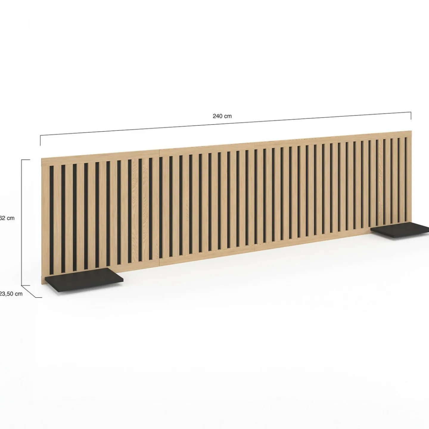 Tête de lit suspendue en lattes verticales*IDMarket Online