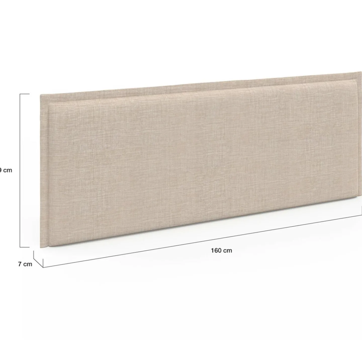 Tête de lit suspendue en tissu lin beige de 160 cm*IDMarket Discount