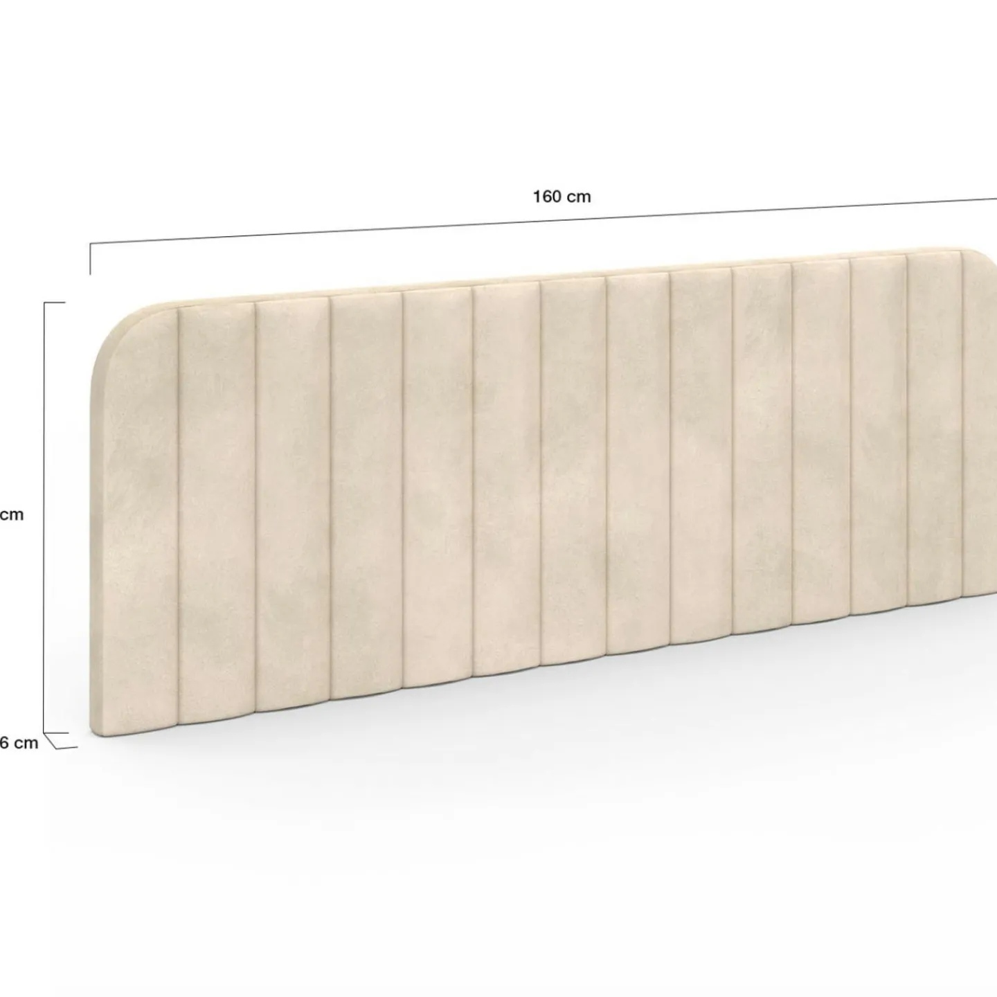 Tête de lit suspendue en velours beige 160 cm*IDMarket