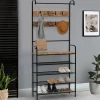 Vestiaire d'entrée 5 étagères style industriel*IDMarket New