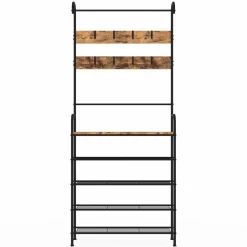 Vestiaire d'entrée 5 étagères style industriel*IDMarket New