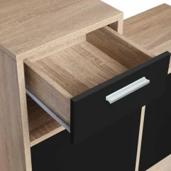 Vestiaire d'entrée avec miroir, porte-manteaux et range-chaussures*IDMarket Hot