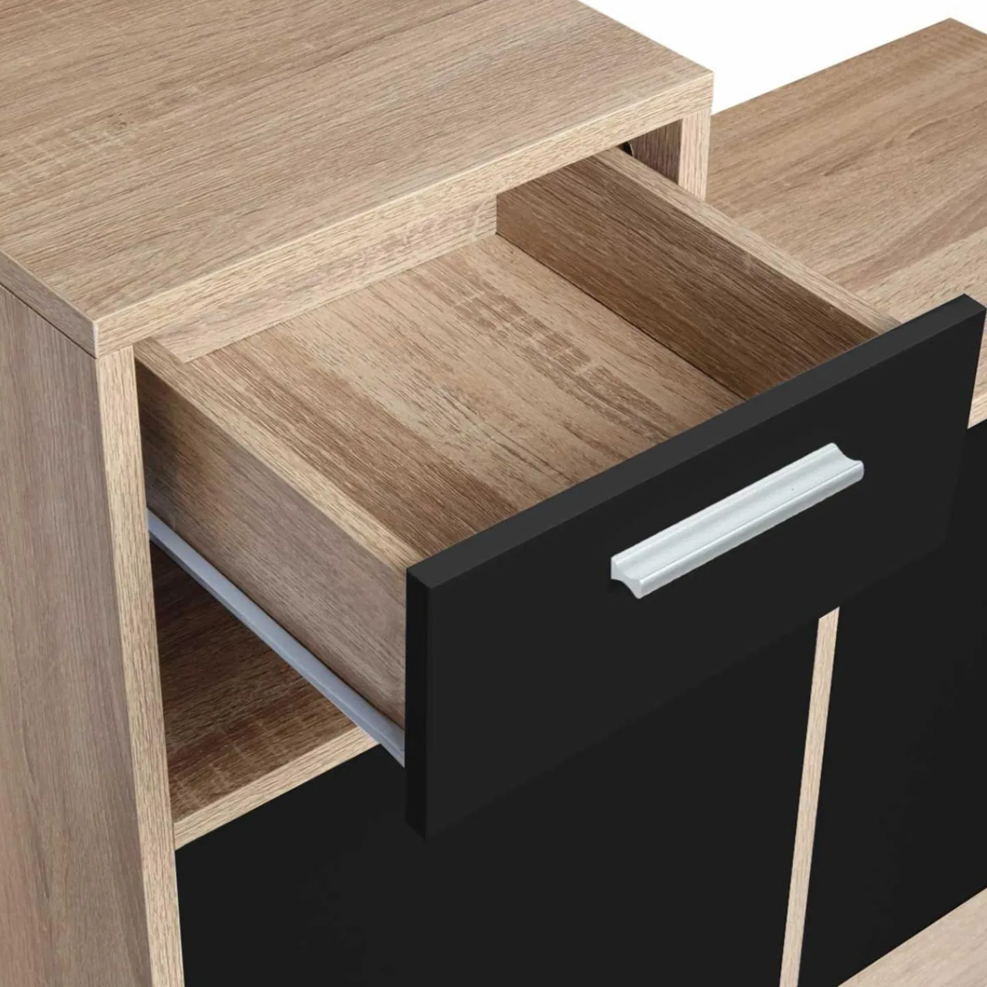 Vestiaire d'entrée avec miroir, porte-manteaux et range-chaussures*IDMarket Hot