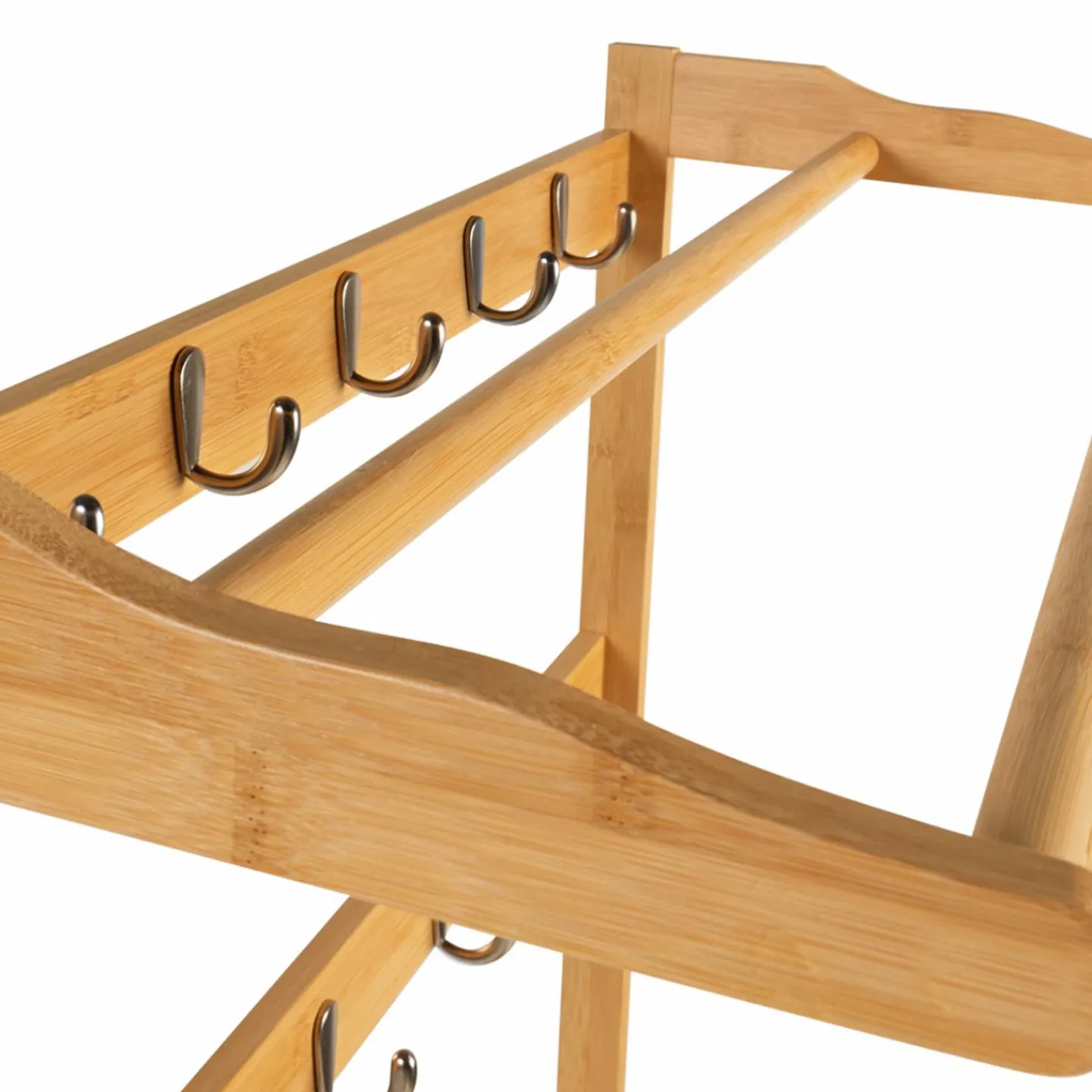 Vestiaire d’entrée en bambou avec portant à vêtements et chaussures*IDMarket Best