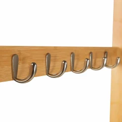 Vestiaire d’entrée en bambou avec portant à vêtements et chaussures*IDMarket Best