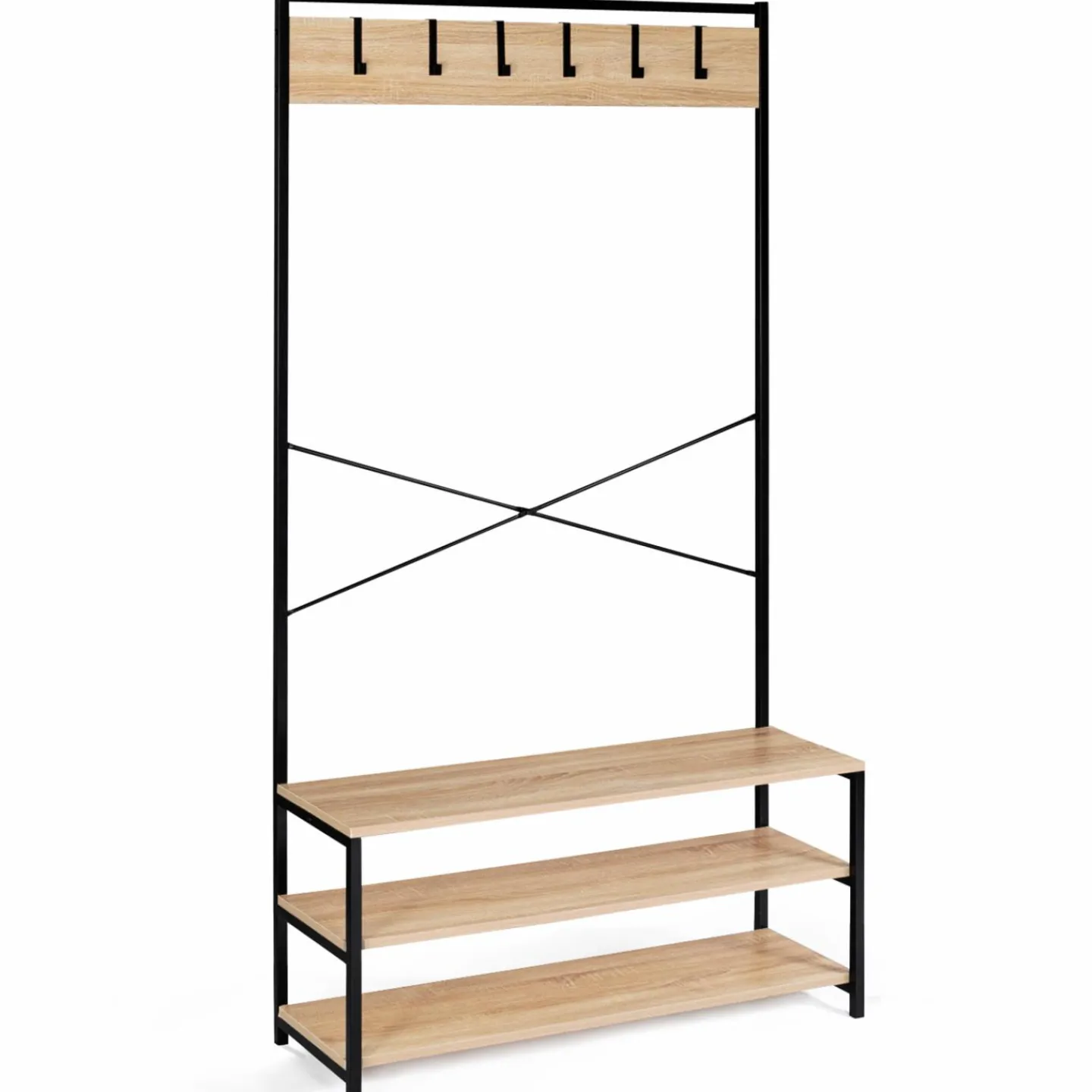 Vestiaire d’entrée style industriel avec tablettes*IDMarket Sale