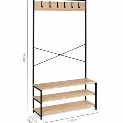 Vestiaire d’entrée style industriel avec tablettes*IDMarket Sale