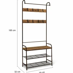 Vestiaire d’entrée style industriel avec banquette*IDMarket Best