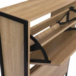 Vestiaire industriel bois et métal noir*IDMarket Hot