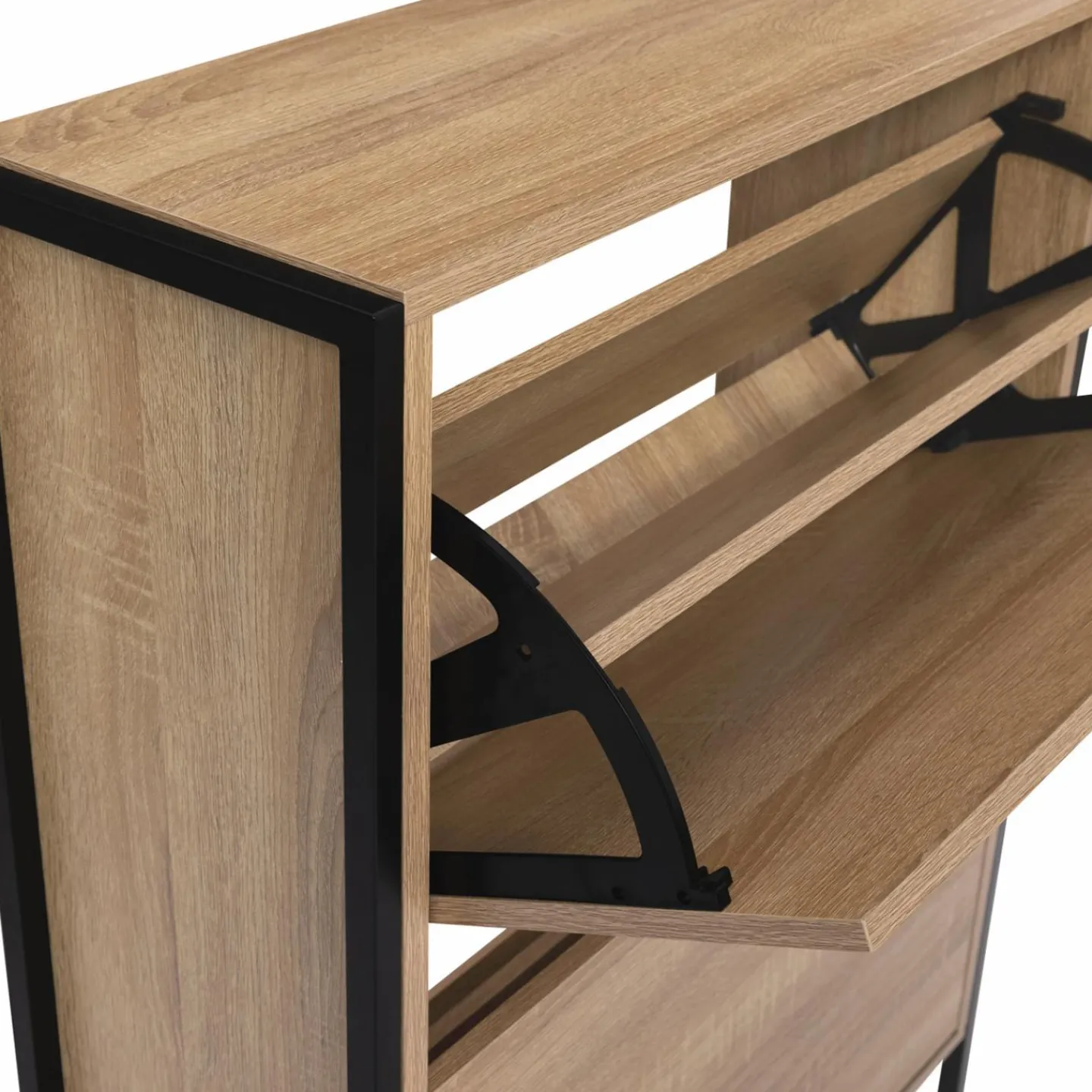 Vestiaire industriel bois et métal noir*IDMarket Hot